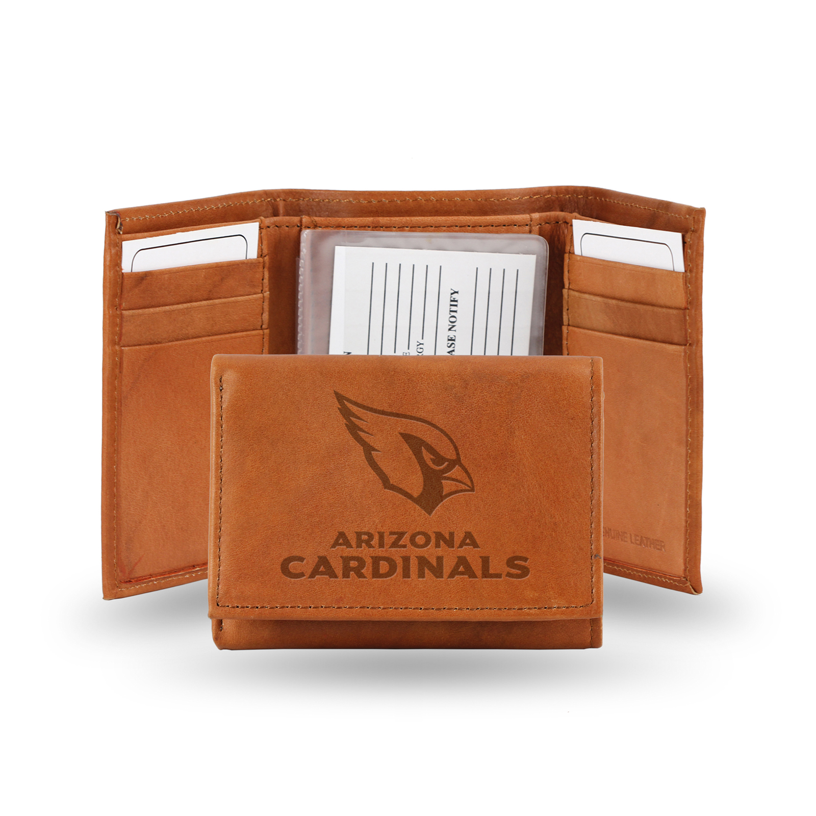 Rico NFL Arizona Cardinals Embossed Leather Tri-fold Wallet