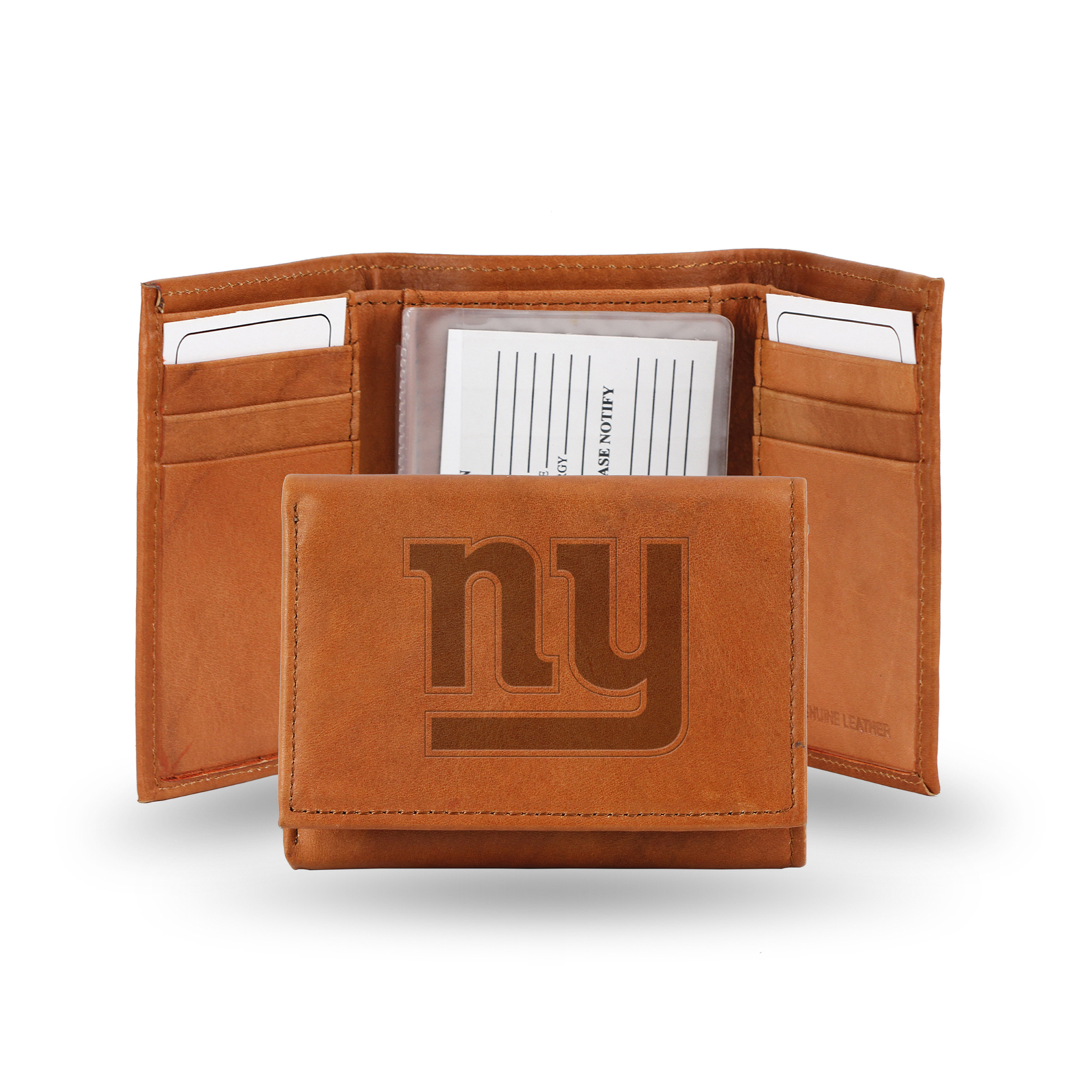 Rico NFL New York Giants Embossed Leather Tri-fold Wallet