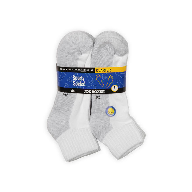 Joe Boxer Men's 5 Pack Quarter Socks