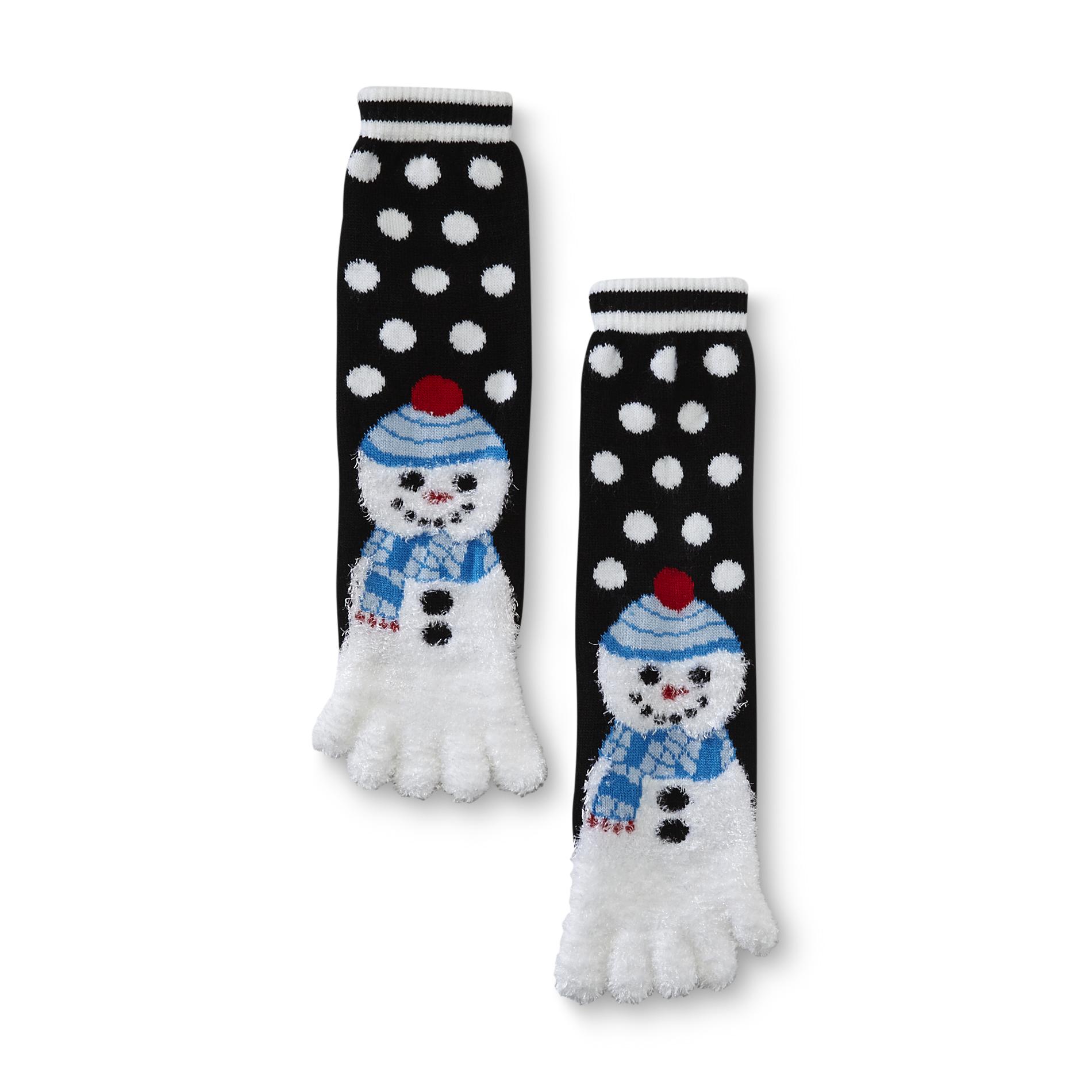 Joe Boxer Women's Holiday Toe Socks - Snowman