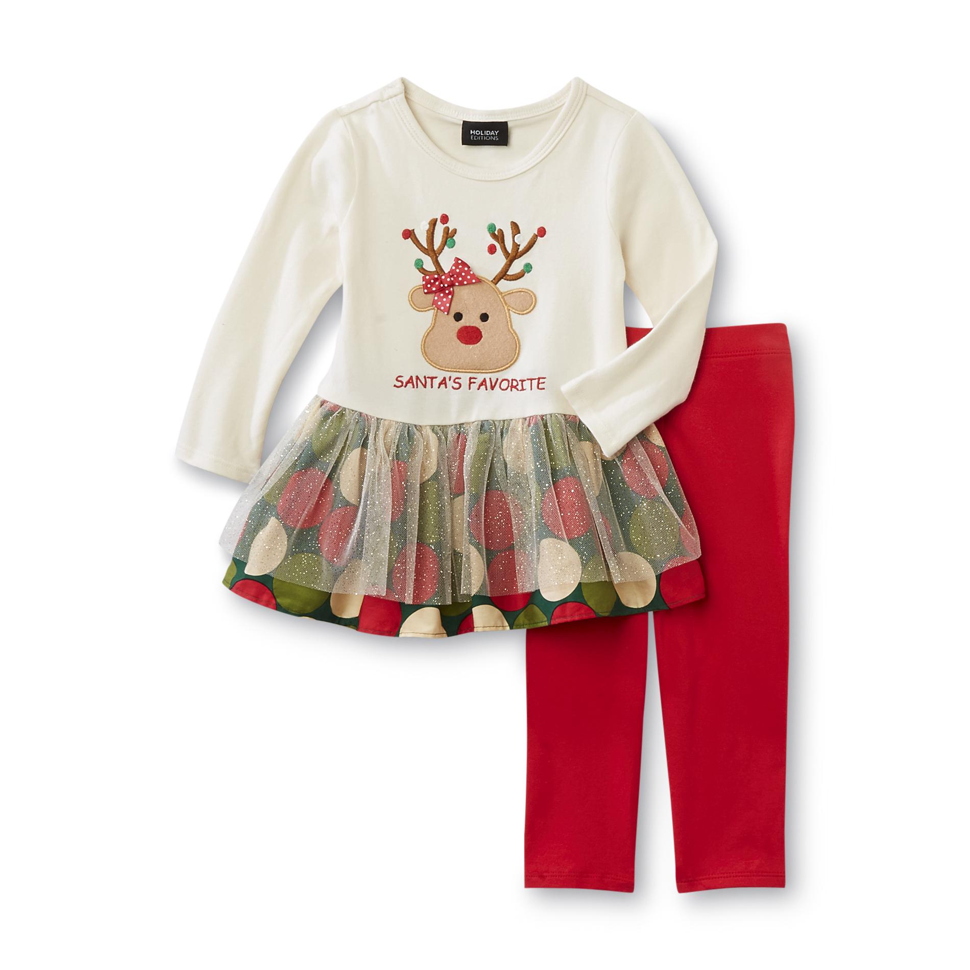 Holiday Editions Infant & Toddler Girl's Christmas Tunic & Leggings