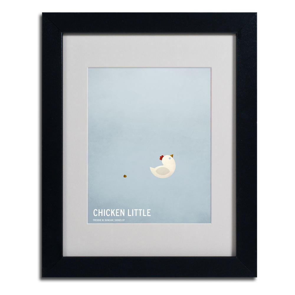 Trademark Global Christian Jackson 'Chicken Little' Matted Framed Art