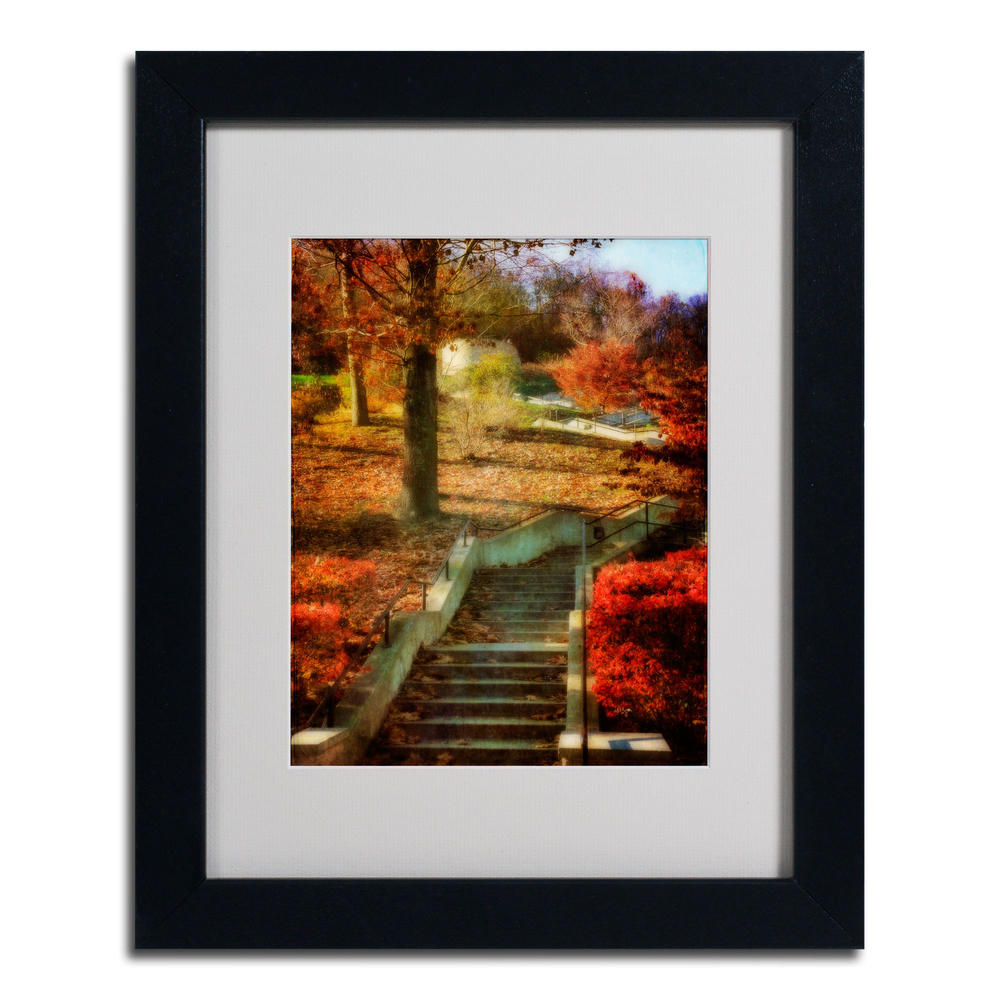Trademark Global Lois Bryan 'Autumn Stairway' Matted Framed Art