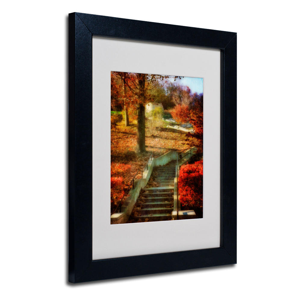 Trademark Global Lois Bryan 'Autumn Stairway' Matted Framed Art