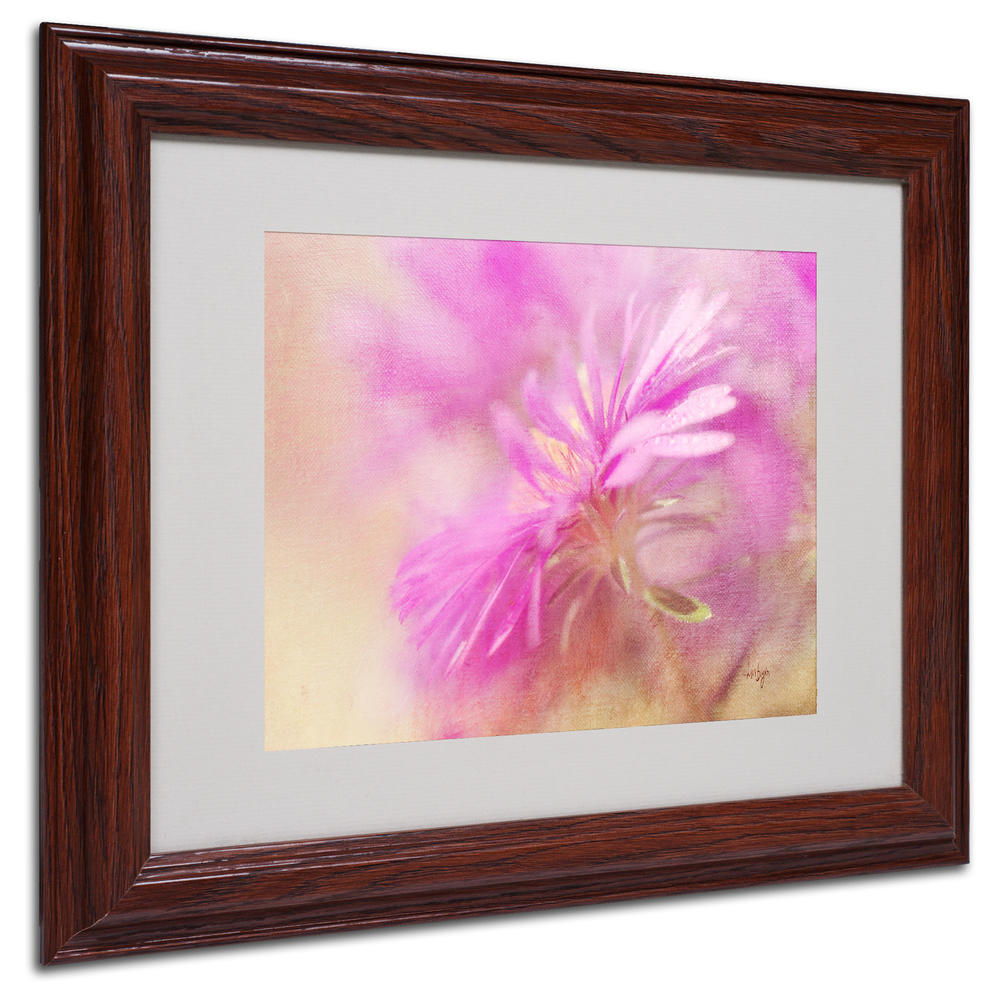 Trademark Global Lois Bryan 'Dewy Pink Aster' Matted Framed Art