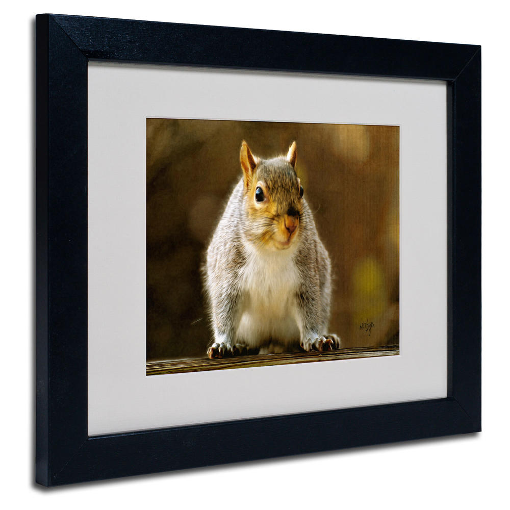 Trademark Global Lois Bryan 'Smiling Squirrel' Matted Framed Art