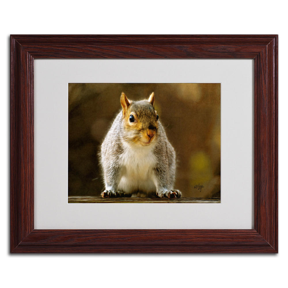 Trademark Global Lois Bryan 'Smiling Squirrel' Matted Framed Art