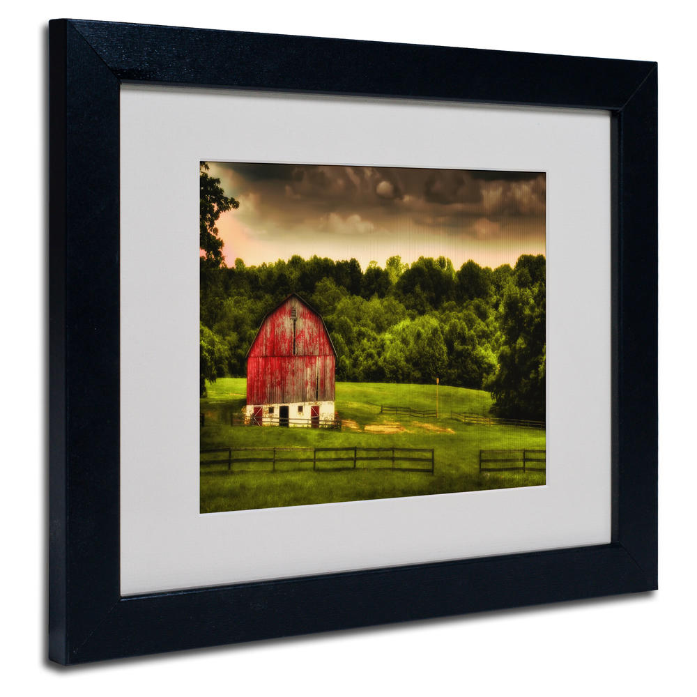 Trademark Global Lois Bryan 'Summer Evening On the Farm' Matted Framed Art