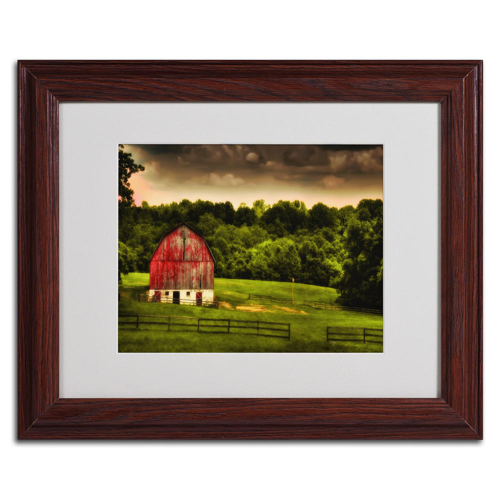 Trademark Global Lois Bryan 'Summer Evening On the Farm' Matted Framed Art