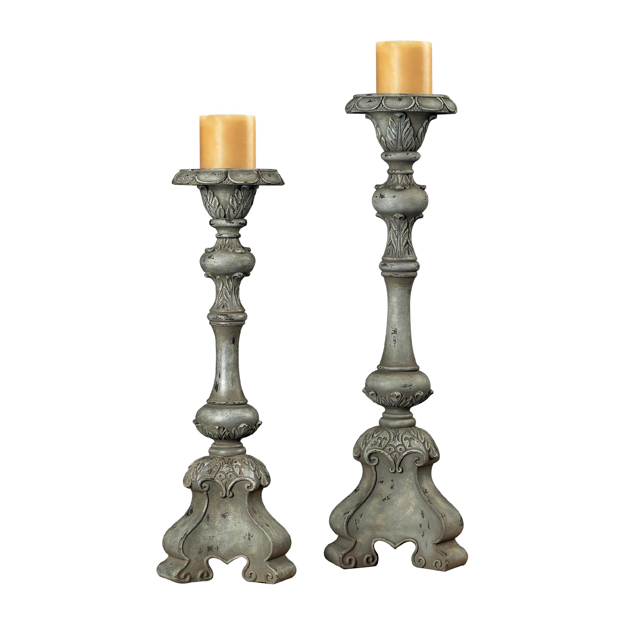 Sterling Industries Florintine Carved Candle Sticks