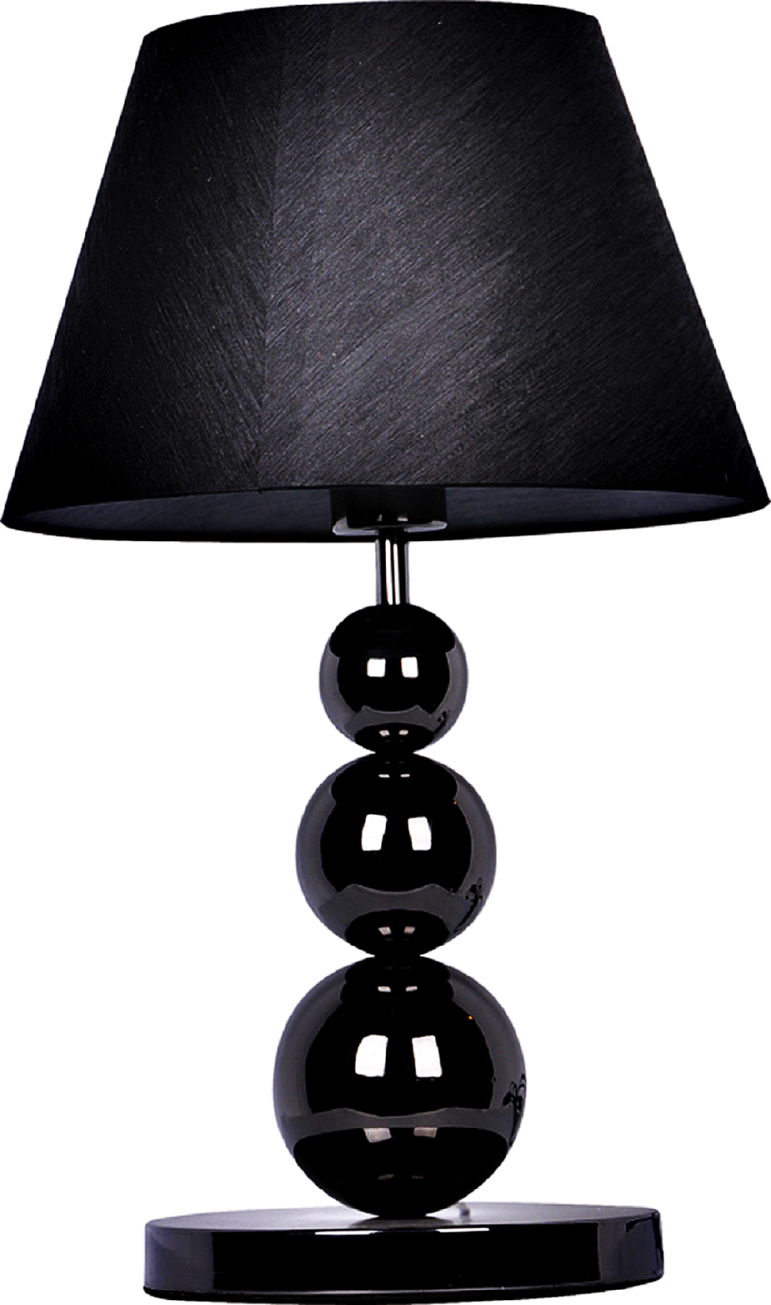 Elegant Designs Pearl Black Metal Three Tier Ball Lamp