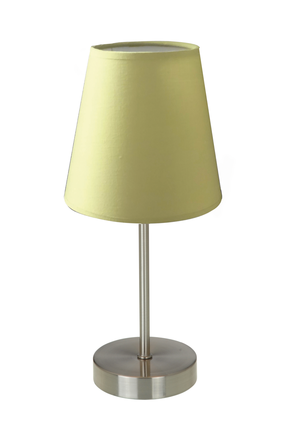 Simple Designs Sand Nickel Basic Table Lamp with Green Shade