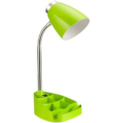 Limelights Neon Green Gooseneck Organizer Desk Lamp with iPad Stand or Book Holder