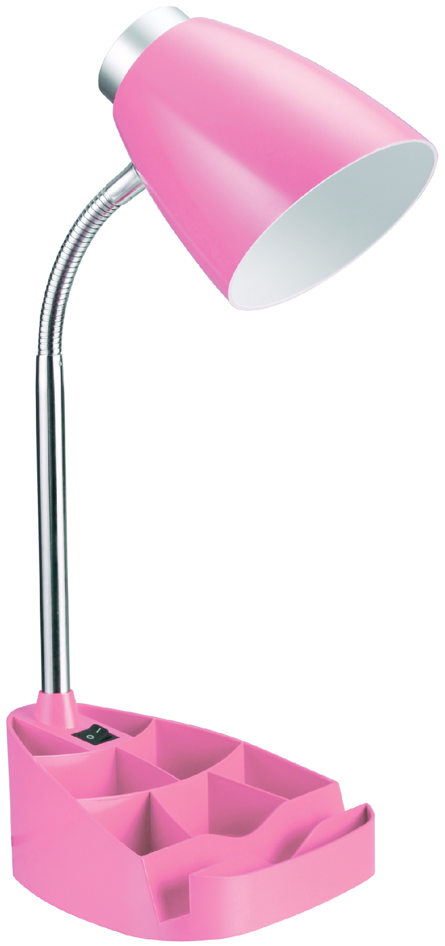 Limelights Pink Gooseneck Organizer Desk Lamp with iPad Stand or Book Holder