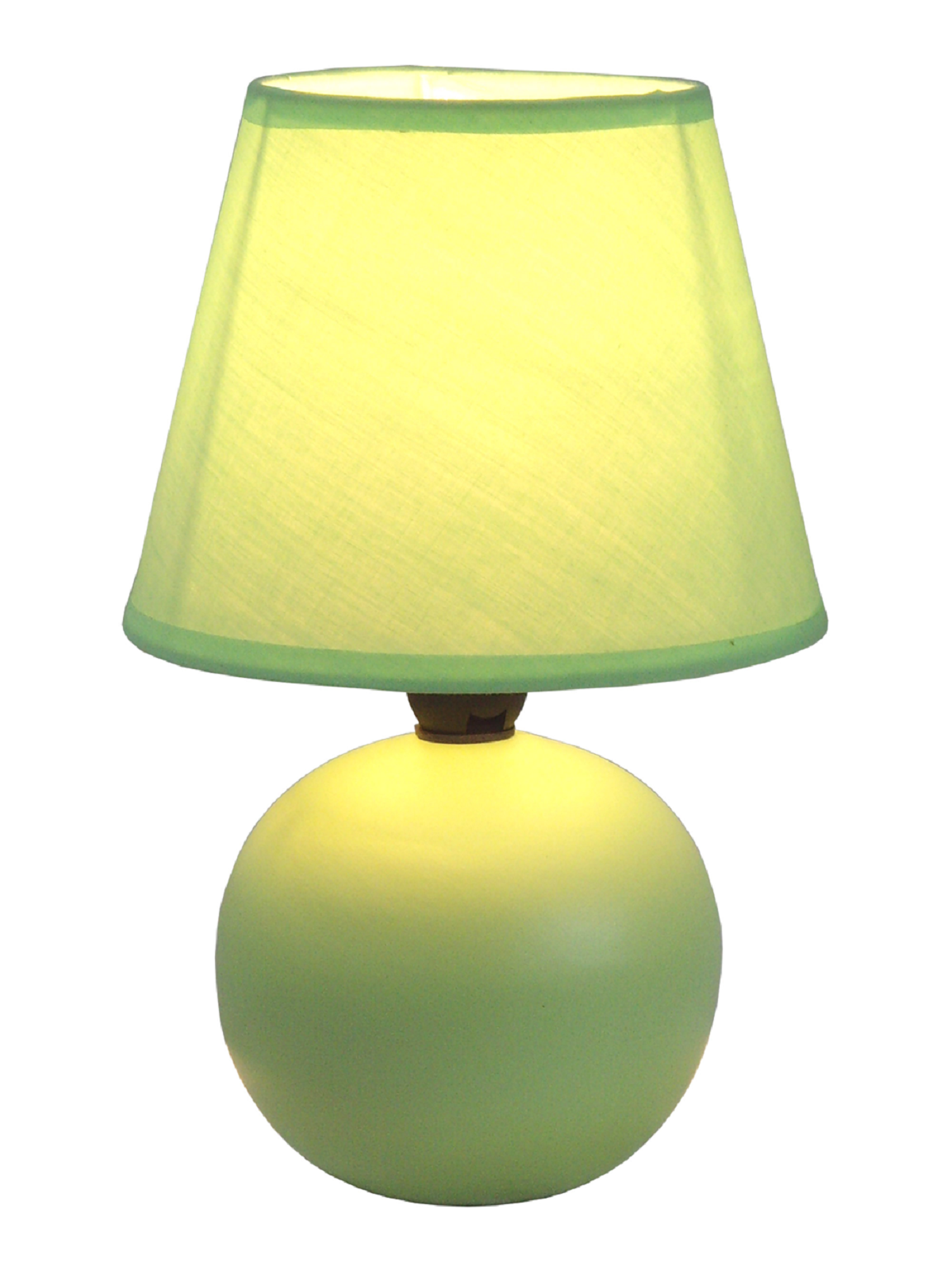 Simple Designs Green Ceramic Globe Table Lamp