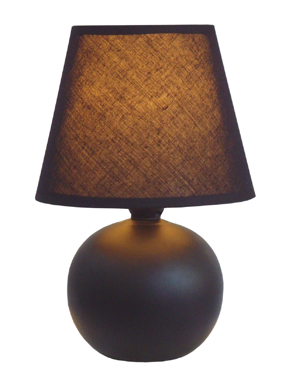 Simple Designs Black Ceramic Globe Table Lamp