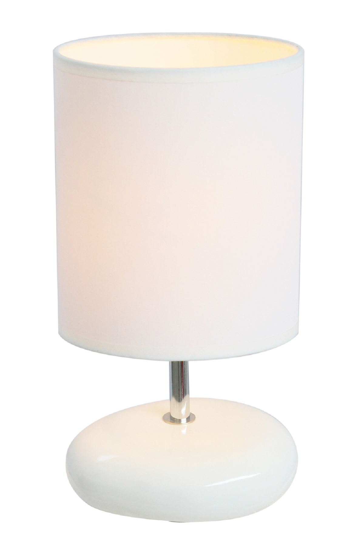 Simple Designs Stonies White Small Stone Look Table Lamp