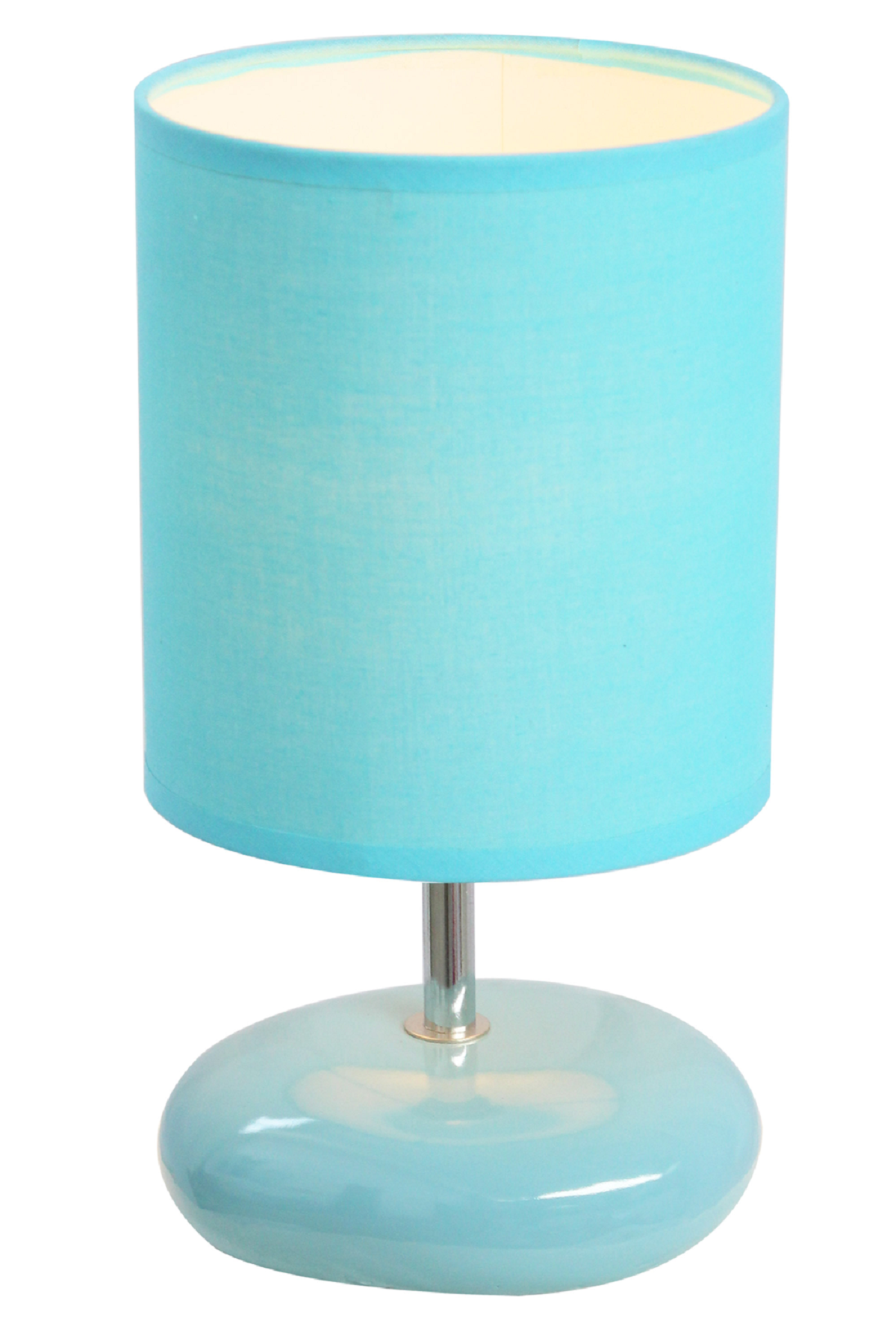 Simple Designs Stonies Blue Small Stone Look Table Lamp