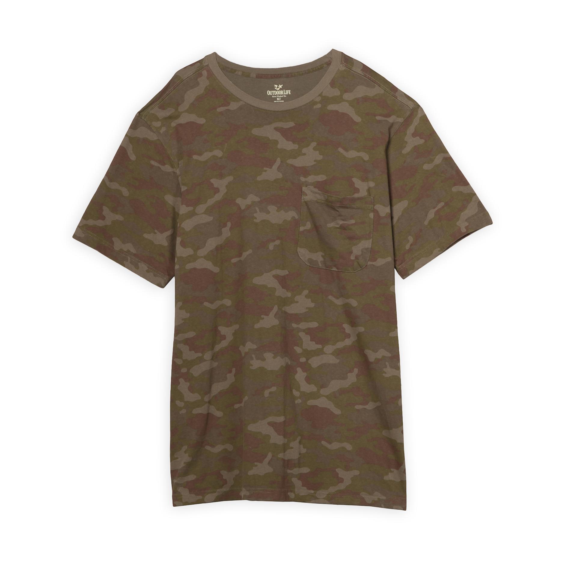 Outdoor Life Men's Big & Tall Pocket T-Shirt - Camouflage