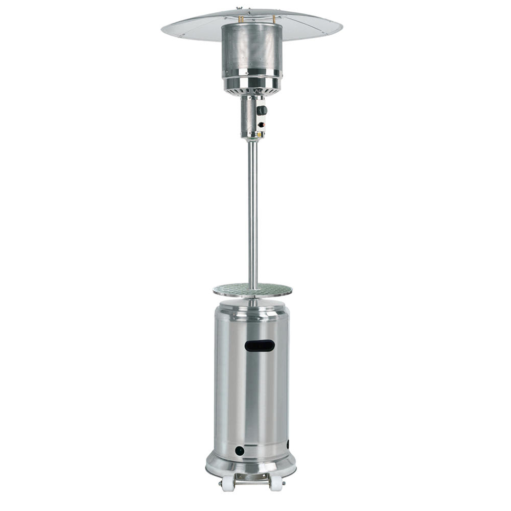 Hiland 87" Tall Stainless Steel Patio Heater with Table