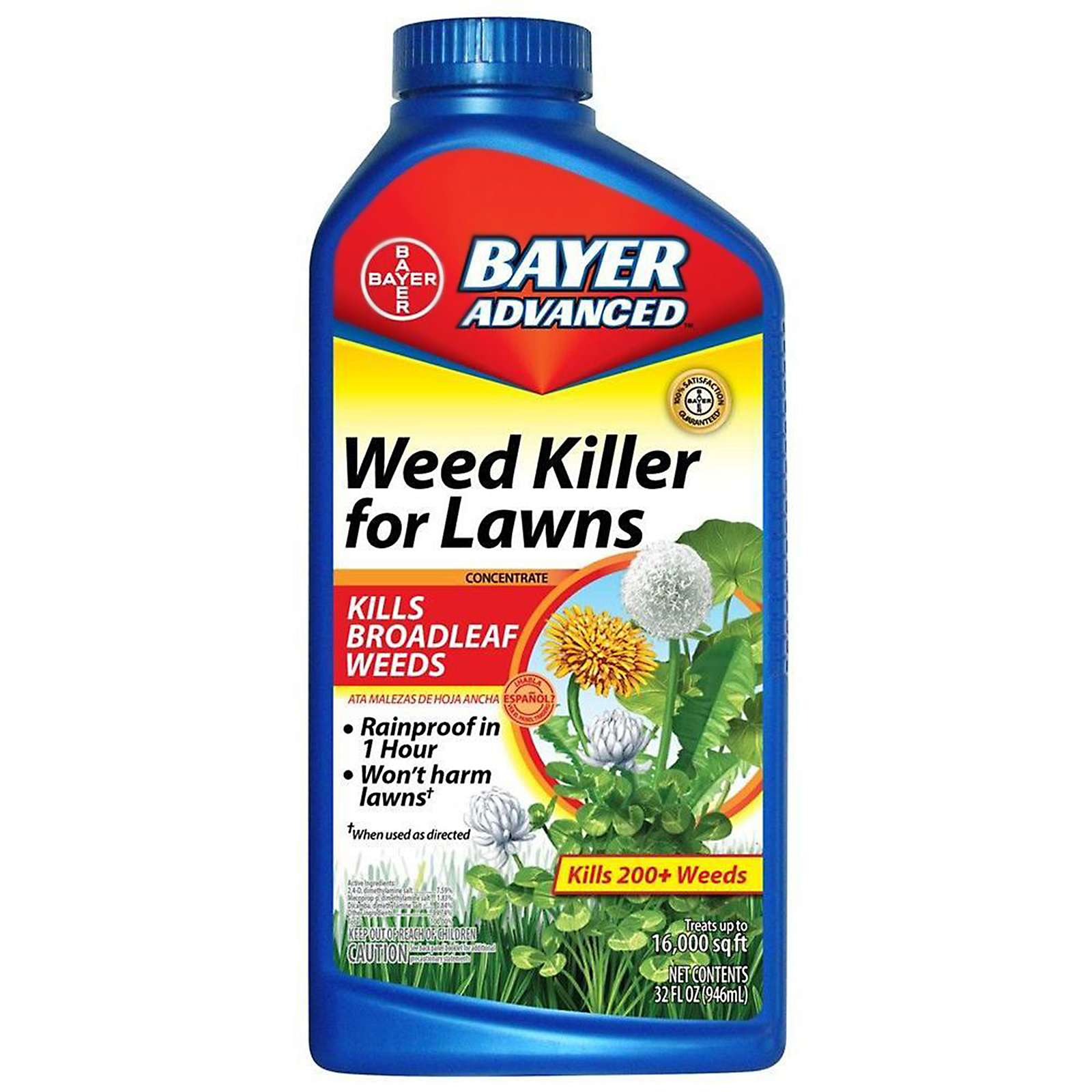 Bayer 704140A Advanced Weed Killer Concentrate for Lawns, 32 oz