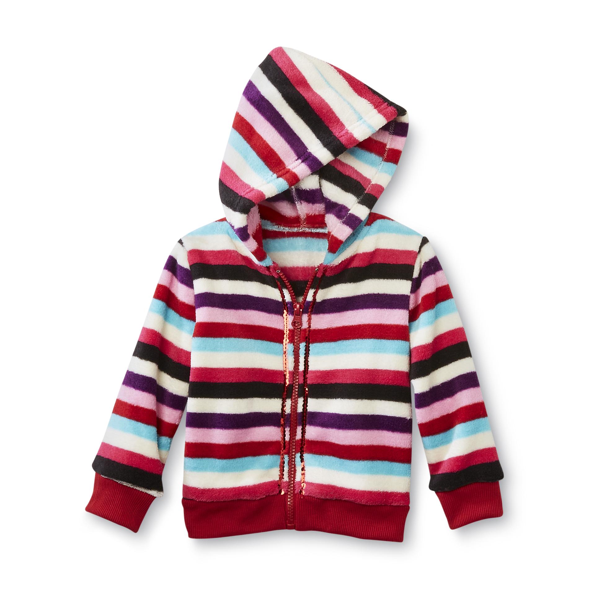 WonderKids Infant & Toddler Girl's Fleece Hoodie Jacket - Striped