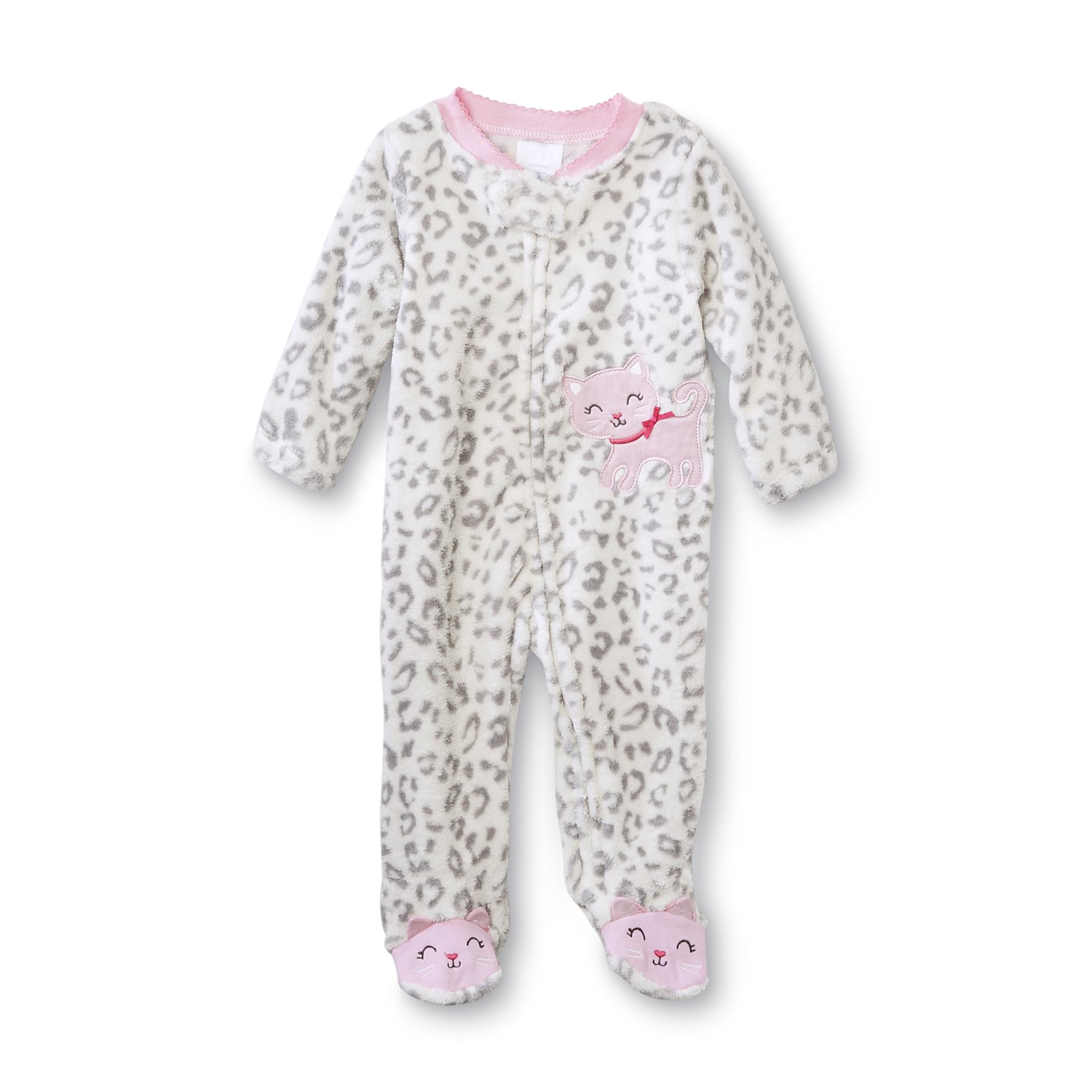 Small Wonders Girls' Kitty Cat Footie Pajamas