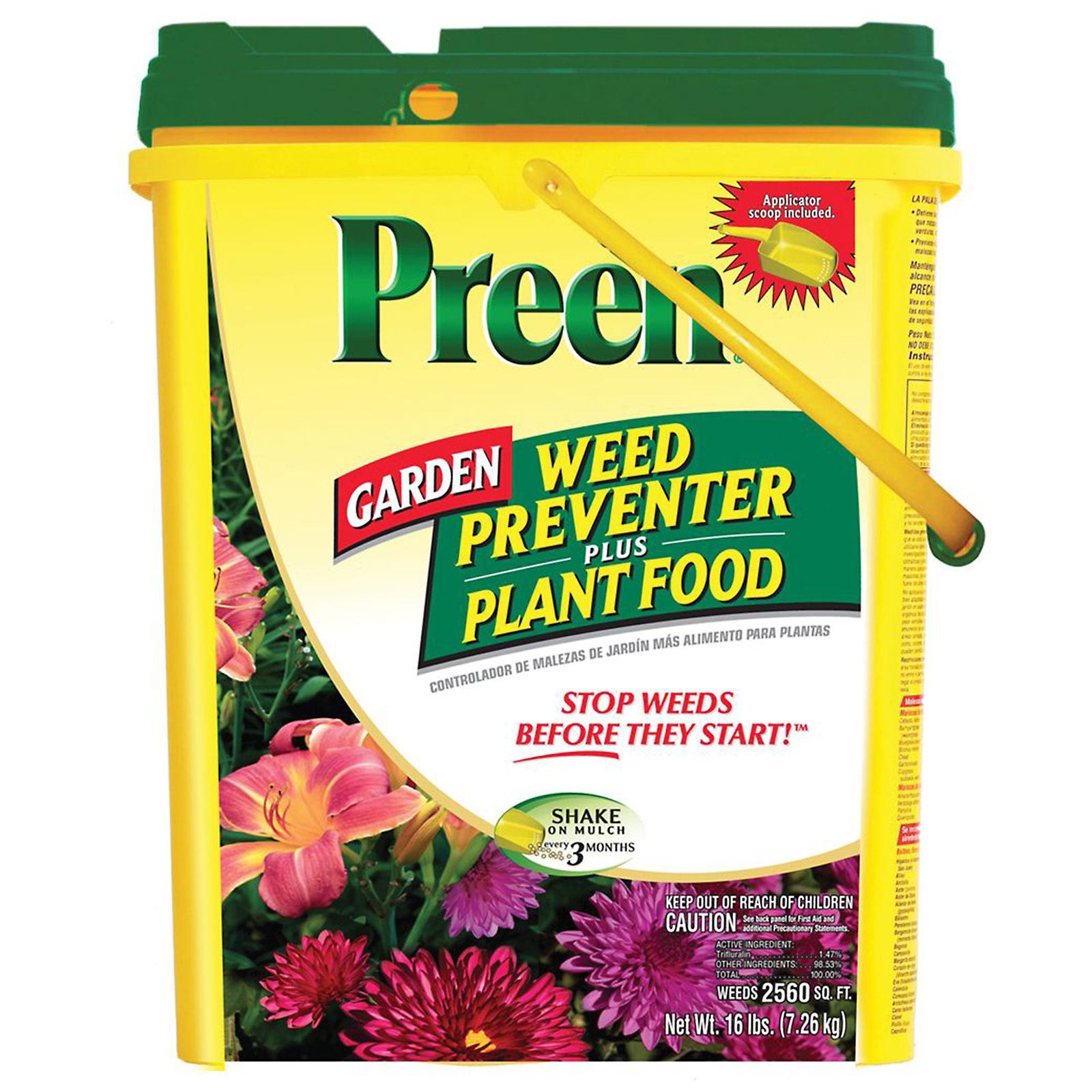 Preen 21-63907 Garden Weed Preventer Plus Plant Food 16 lbs.