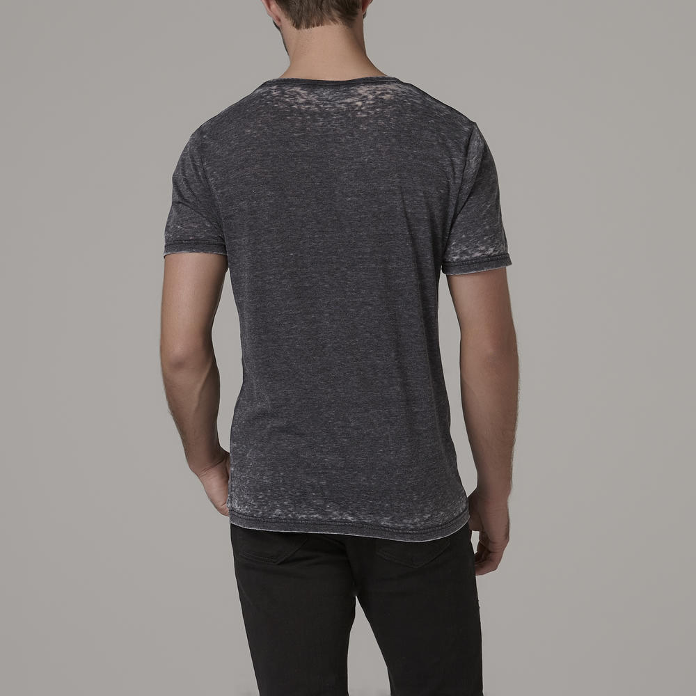 Adam Levine Men's Burnout Crew Neck T-Shirt - Black
