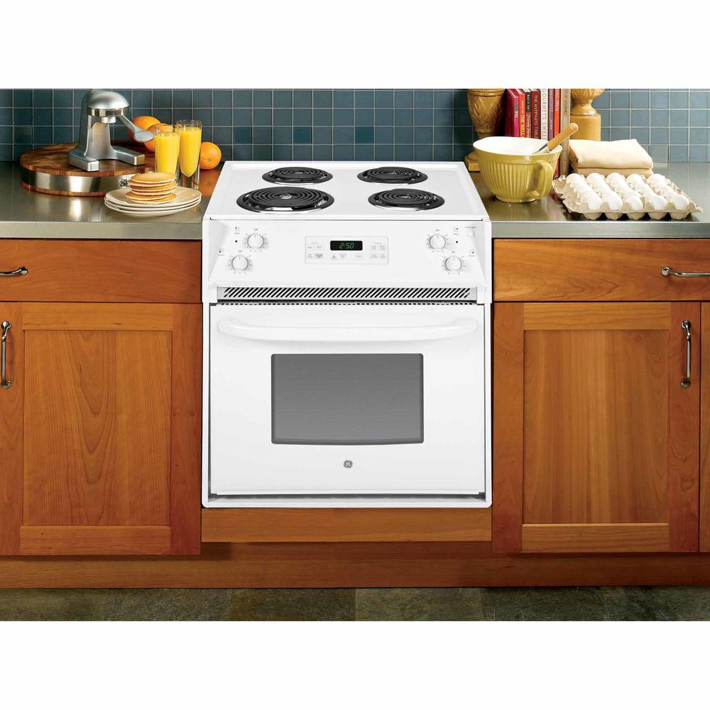 GE Appliances JM250DFWW 27" DropIn Electric Range White