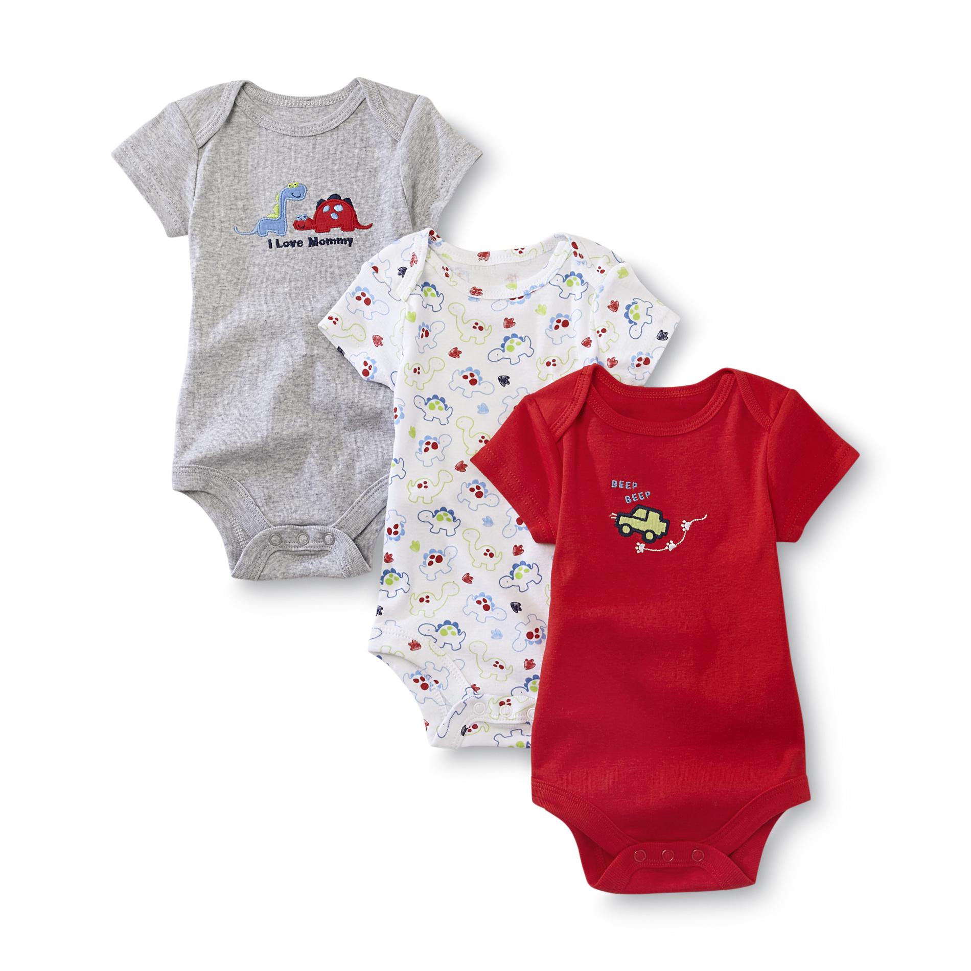 Magic Years Infant Boy's 3-Pack Bodysuits - Dinos