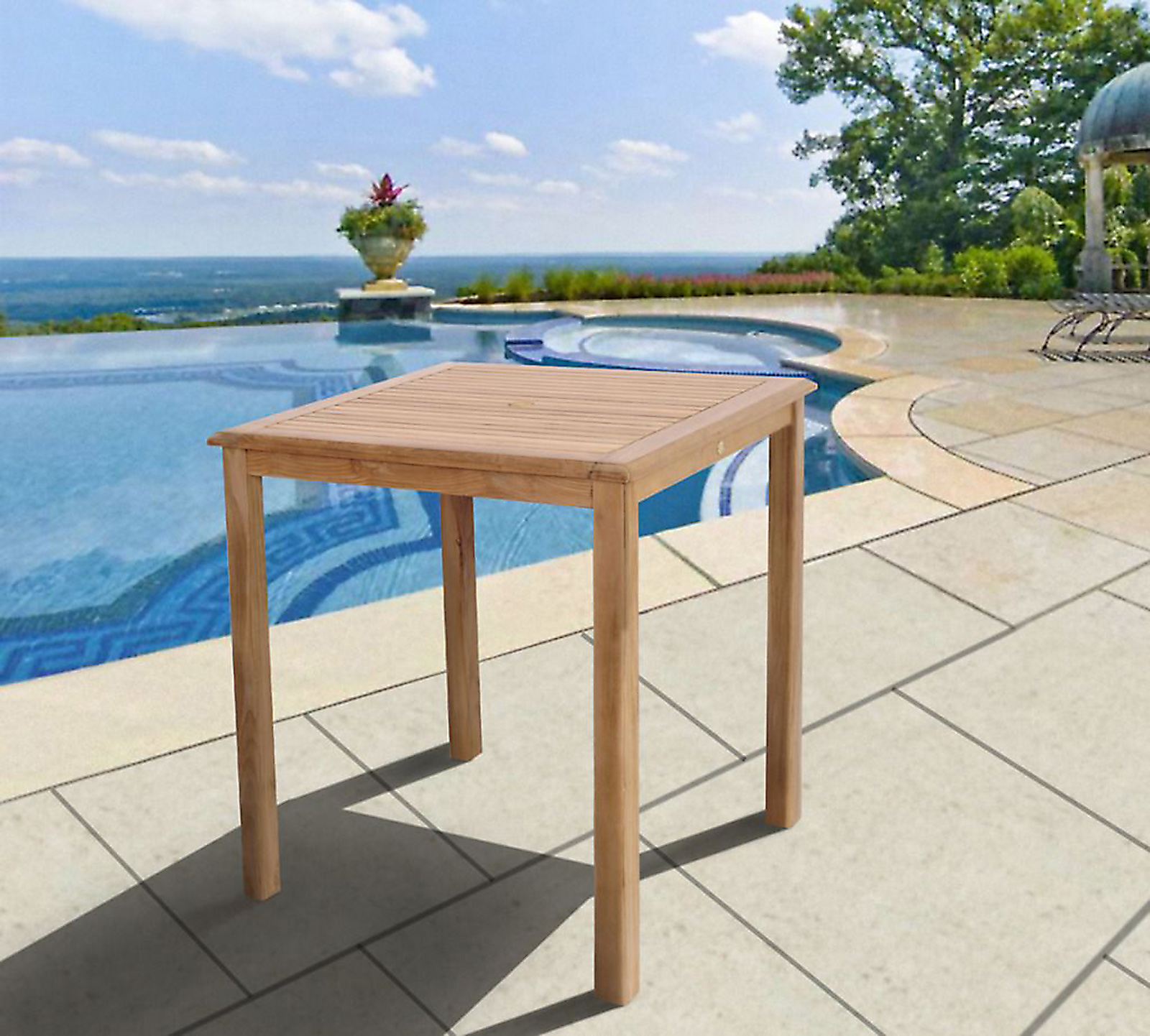 Amazonia Clifton Teak Wood Patio Bar Table