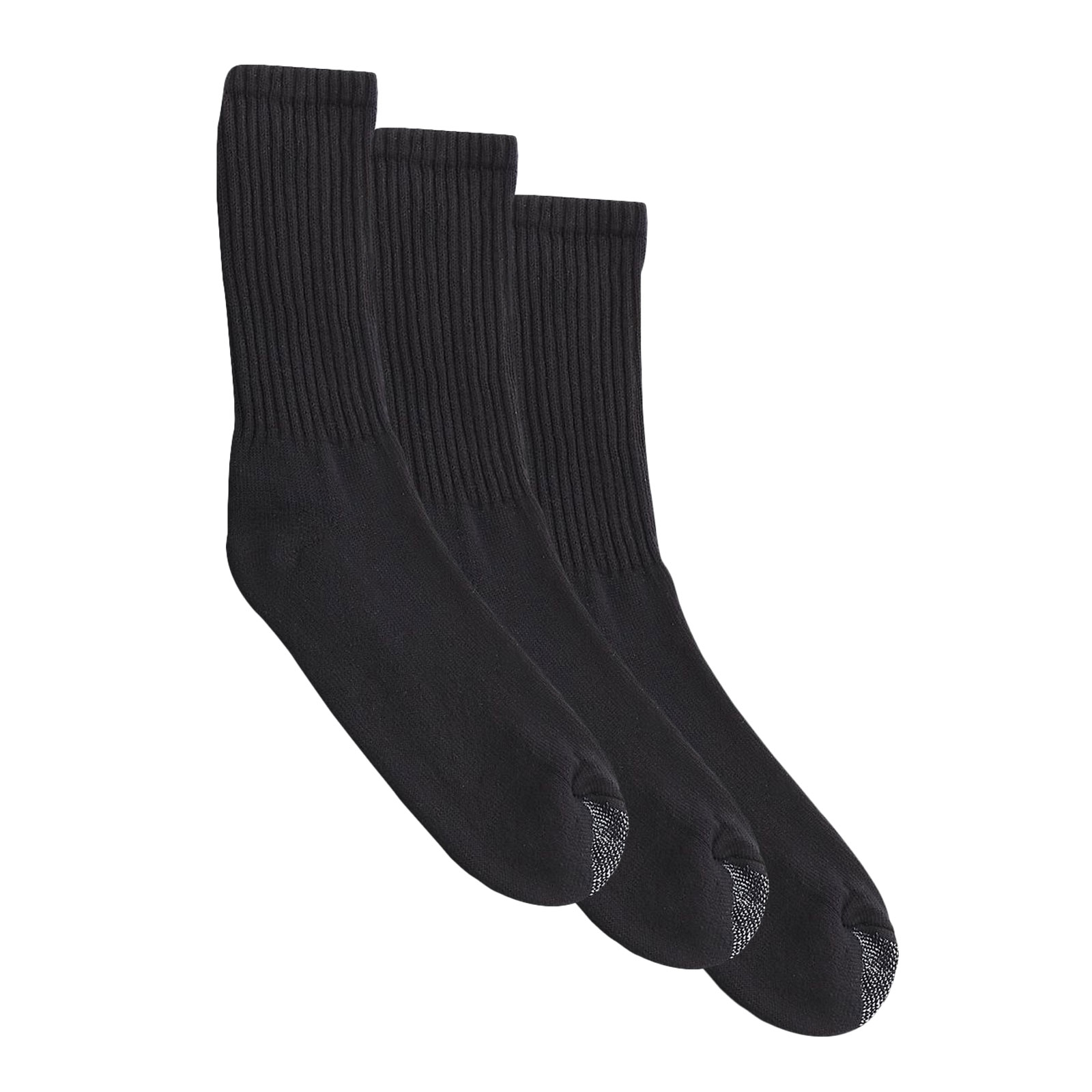 Silvertoe Men's Cushioned Crew Socks - 3 Pair