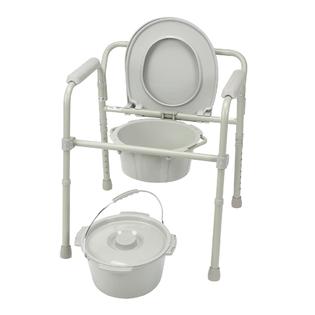 Drive Medical Folding Steel Bedside Commode