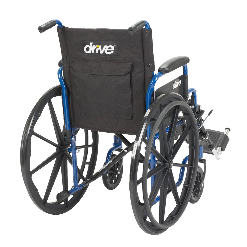 Drive Medical Blue Streak Wheelchair with Flip Back Desk Arms and