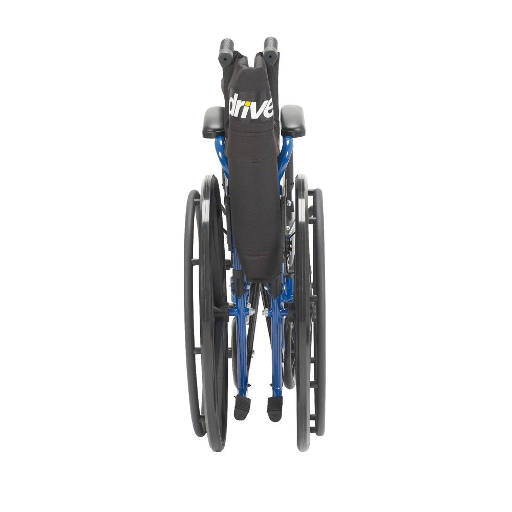 Drive Medical Blue Streak Wheelchair with Flip Back Desk Arms and