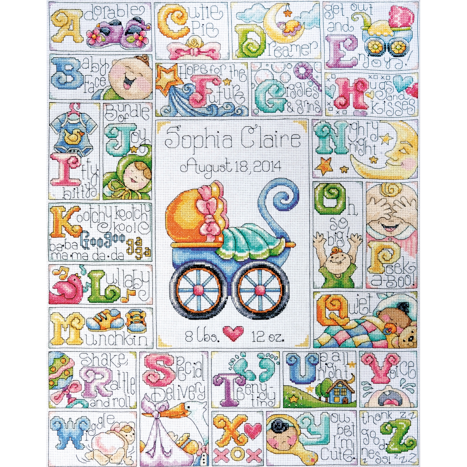 Tobin Baby ABC Counted Cross Stitch Kit 14 Count