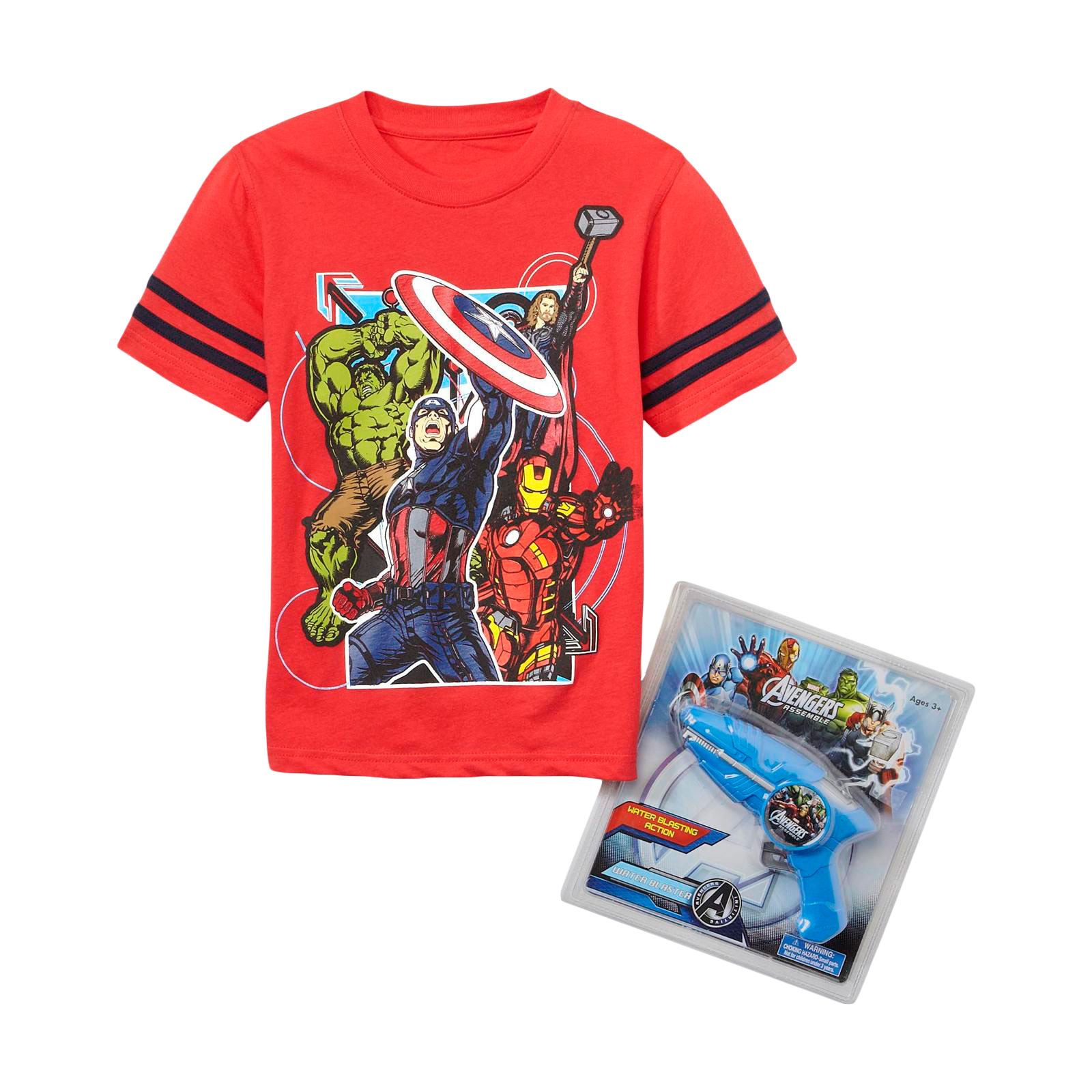 Marvel Avengers Boy's T-Shirt & Squirt Gun