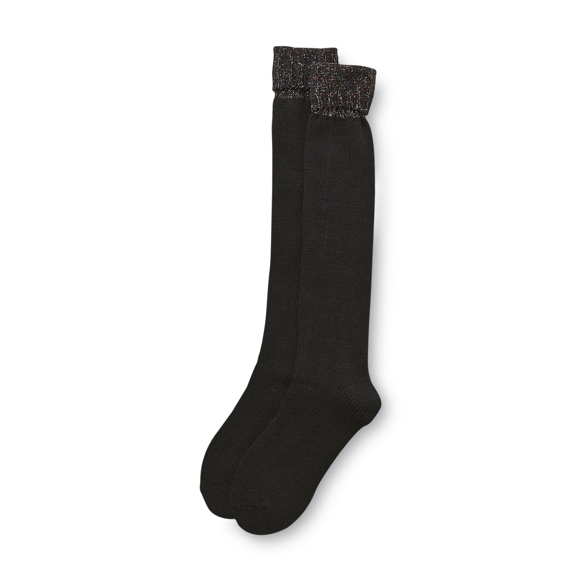 Studio S Women's Knit Boot Socks - Marled Cuff