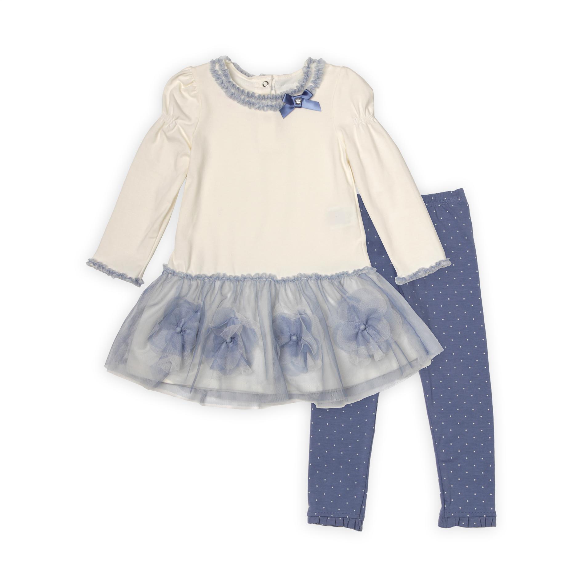Baby Grand Signature Infant & Toddler Girl's  Dress & Leggings - Tulle & Polka Dots