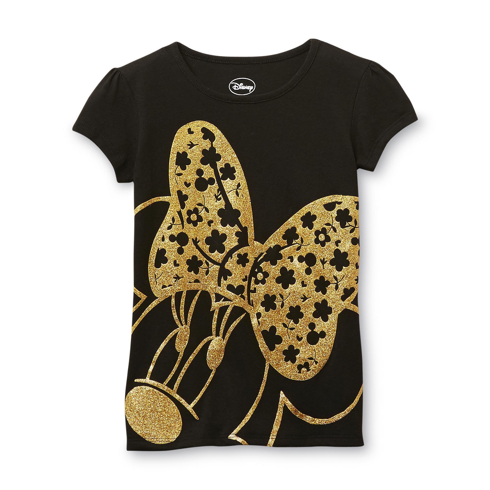 Disney Minnie Mouse Girl's Glitter T-Shirt