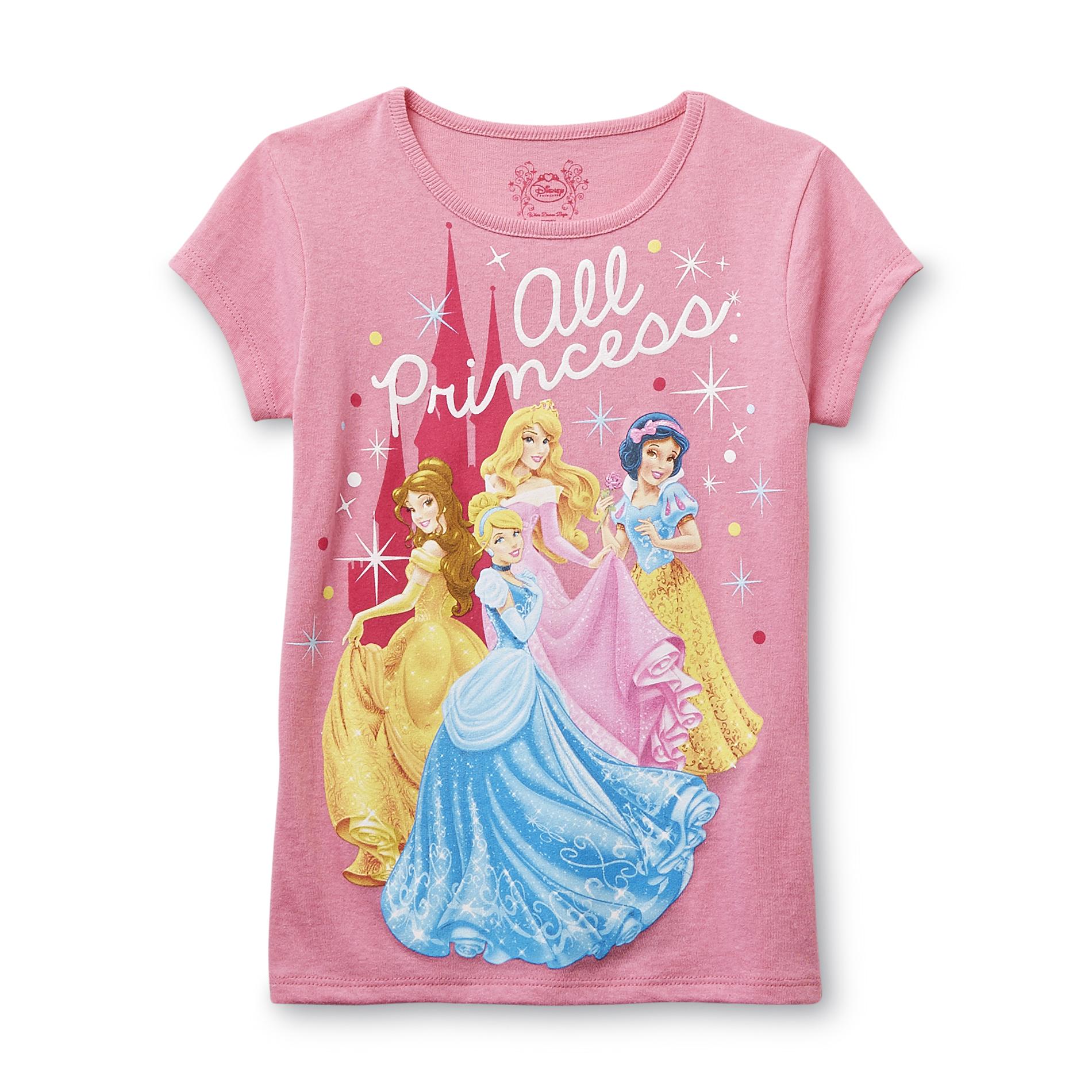 Disney Princess Girl's Graphic T-Shirt - All Princess