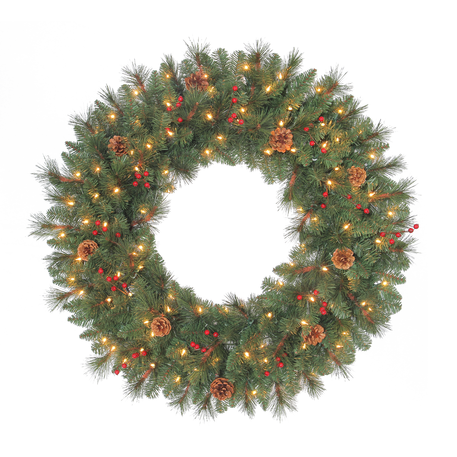 36"Pre-Lit Kensington Artificial Christmas Wreath