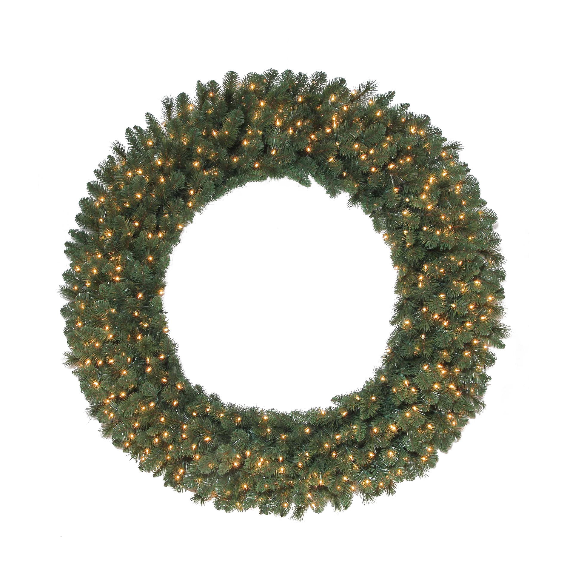 60" Artificial Pre-lit Christmas Wreath