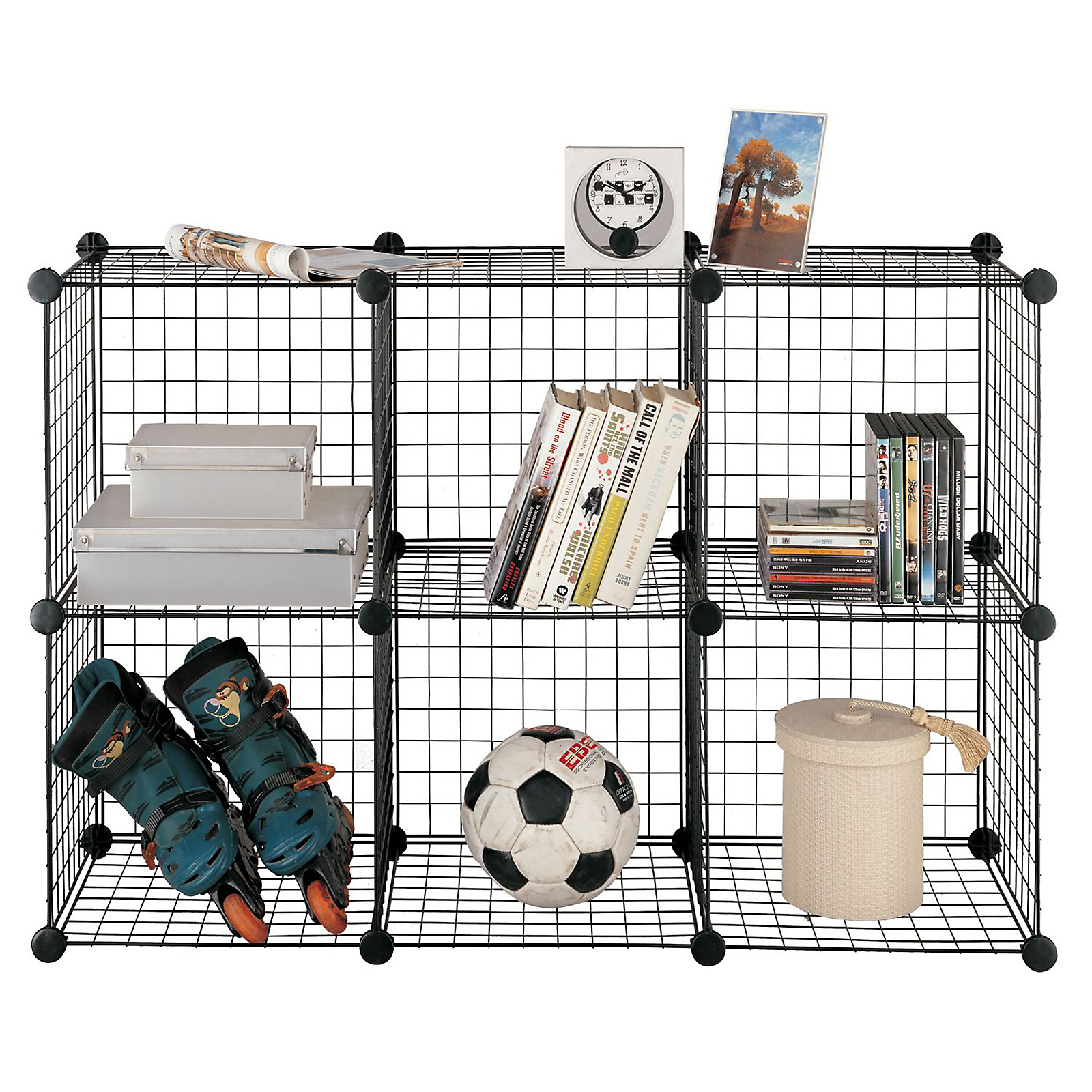 Stor Floor Standing 6 Cube Age Unit, Cube Wire Storage Shelves