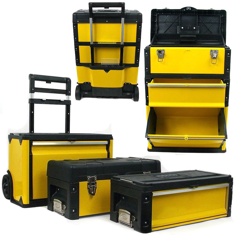 Stalwart Oversized Portable Tool Chest - Three Tool boxes in One