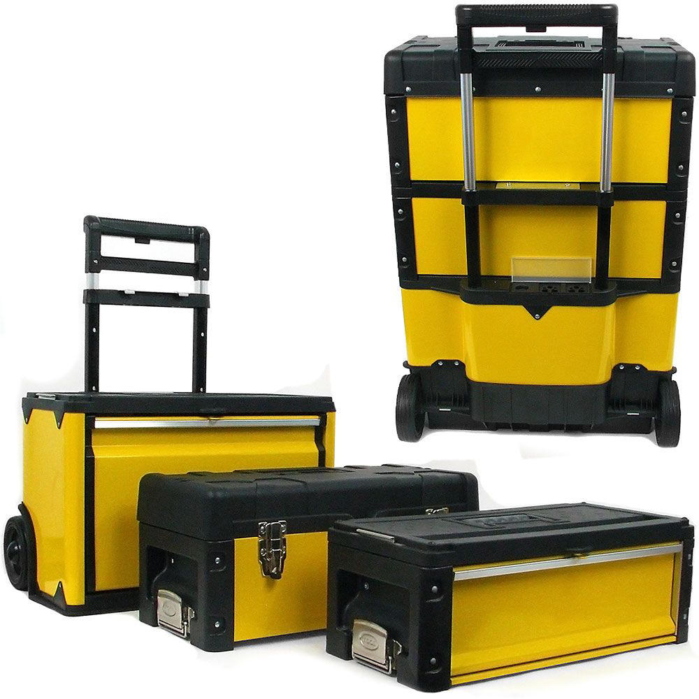 Stalwart Oversized Portable Tool Chest - Three Tool boxes in One