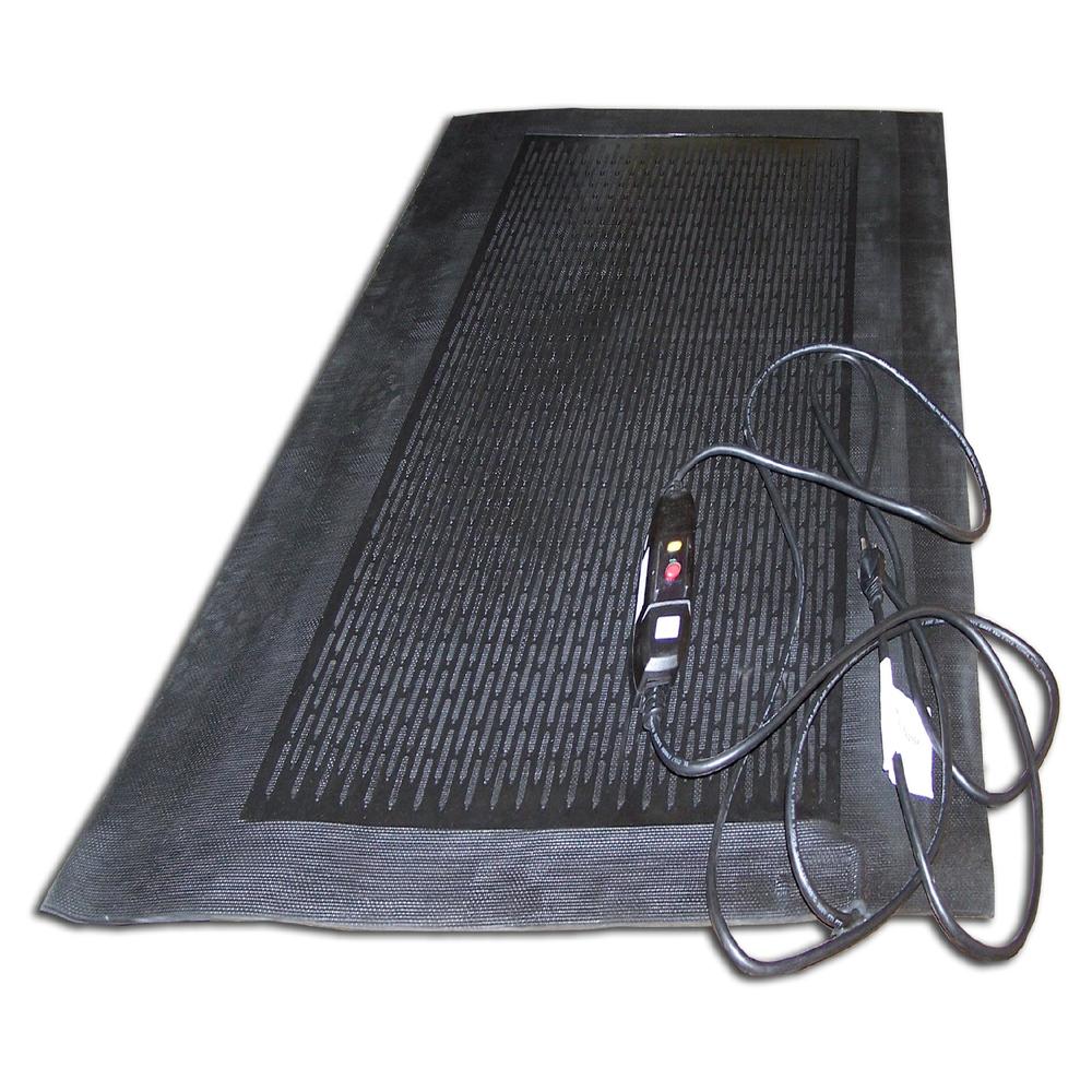 Cozy Products ICE-SNOW Ice Away Heated Foot Mat- Black