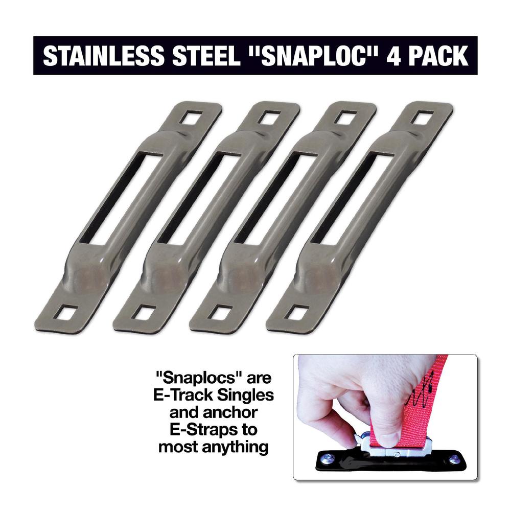 Snap-Loc SNAPLOCS STAINLESS 4 PACK E-Track Single strap anchors