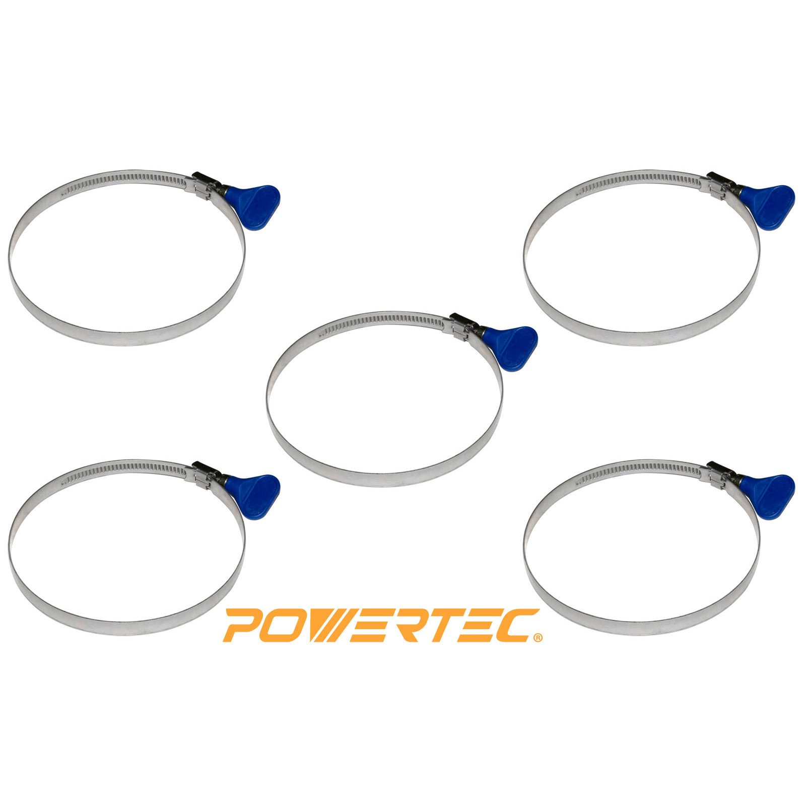 Powertec 70120 Key Hose Clamp, 3-1/2-Inch to 4-3/8-Inch, 5-PACK